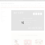 Extra 40% Off Sale Prices for Fashion, Shoes and Accessories @ David Jones (Free Delivery over $50)