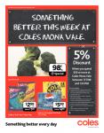 Coles Supermarket Mona Vale -Warriewood 5% Off Spending $30 or More
