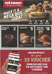Red Rooster: 2 Classic Quarters/Rooster Rolls $10, Rippa Double Up $12, $5 Feed, Reds Value Box/Meal $29.95 + More Vouchers