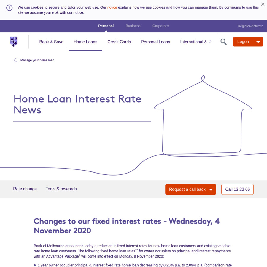 1.99 Home Loan 4 Years Fixed Rate Bank of Melbourne OzBargain