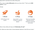 300-4000 Bonus Everyday Rewards Points with $30-$115 Online Spend (Boost Required) @ BIG W