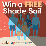 Win 1 of 2 Shade Sails (Worth $5,500) from Bakslap