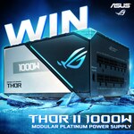 Win a ASUS ROG Thor II Platinum Modular 1000W PSU Worth $499 from PC Case Gear