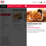 KFC Naked Zinger Box for $12.95 @ KFC