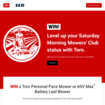 Win 1 of 2 Personal Pace Mower Packs Worth $1,141, or 1 of 4 60V Max Battery Leaf Blower Packs Worth $489 from Toro