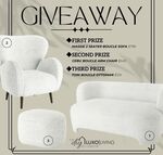 Win a Massie 2 Seater Couch, Cebu Boucle Armchair, or Toni 55cm Boucle Ottoman from The DIY Decorator & Luxo Living