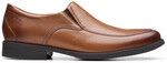 WHIDDON Step Dark Tan Leather Shoes $49 + $9.95 Delivery ($0 with $99 Order) @ Clarks