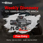 Win 1 of four 12V Fieryred 13000lbs Electric Winch from Vic Off Road