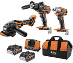 AEG 18V 6.0Ah 3-Piece Brushless Combo Kit $349 Delivered + Redeem 32-Piece Impact Driving Set @ TKD (Expired) / Bunnings