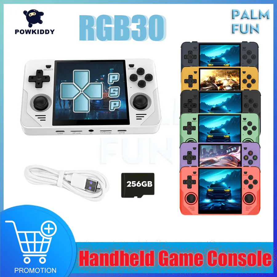 Powkiddy RGB30 Retro Gaming Handheld Yellow 16GB OS Only US$71.50 (~A ...