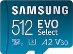 Samsung EVO Select 512GB MicroSD Card + Adapter $38.99 + Delivery ($0 with Prime/ $59 Spend) @ Amazon US via AU