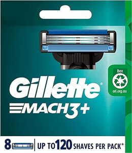 Gillette Mach3+ Replacement Cartridges 8 Count, $19.60 ($2.45/Count) + Delivery ($0 with Prime/ $59 Spend) @ Amazon AU