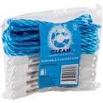 Clean Portable Clothes Line with 10 Pegs for Hanging $0.25 @ Woolworths