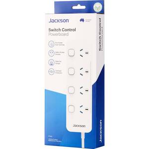 Jackson 4-Outlet Individually Switched Powerboard With 1 Metre Lead $11 (Was $22) @ Woolworths