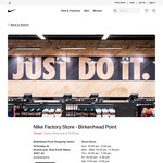 Up to 40% off Select Apparel & Footwear in-Store @ Nike Factory Store