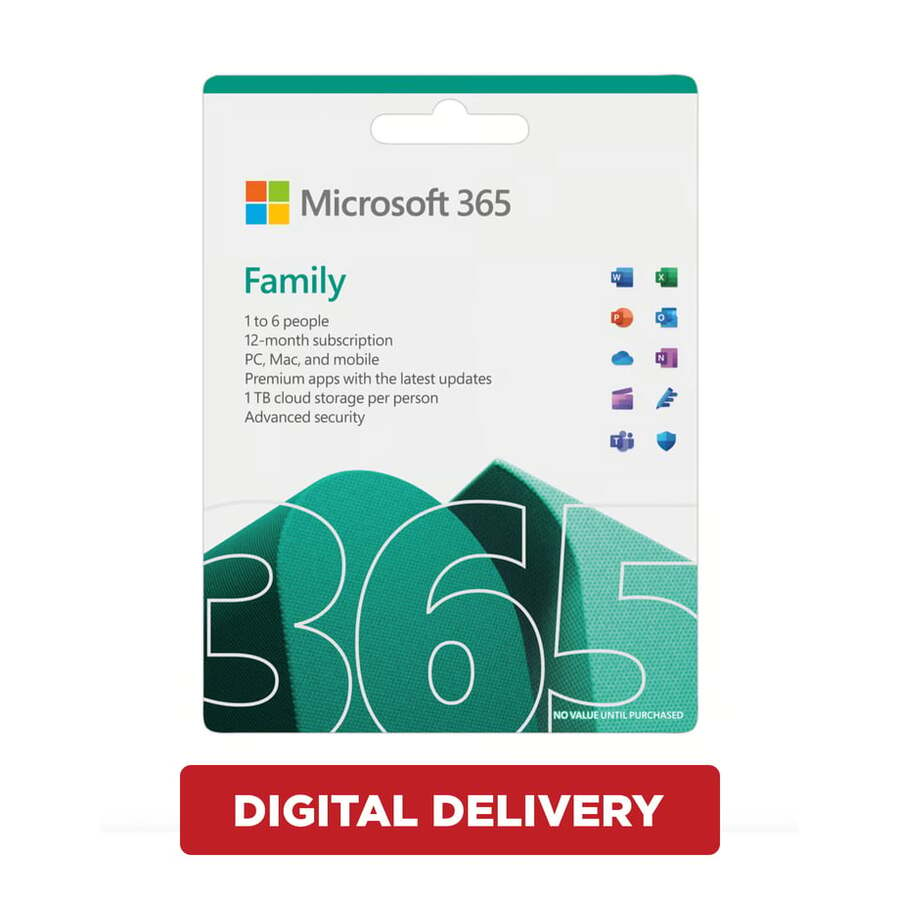 Microsoft Office 365 (Family) 1 Year Subscription, 6 Users $96 (Digital ...