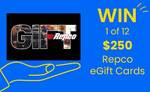 Win 1 of 12 $250 Repco eGift Cards from RACV [VIC/Members Only]