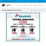 [VIC] Pizza: Large Value & Value Max $4, Large Traditional $6, Large Premium $8 Each Pickup Only @ Domino's, Craigieburn