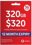 Vodafone Prepaid Simcard $320 12 Months for $219, $250 Prepaid Simcard 12 Months for $169 + Free Delivery @ MobileSkin