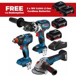 Bosch Blue 18V Brushless 3 Piece Combo Kit with 4x 5.0Ah Batteries (2 via Redemption) $499 Delivered @ Sydney Tools