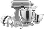 KitchenAid KSM195 Artisan Stand Mixer in Silver $649 (RRP $1049) @ MYER