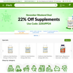 22% off Supplements + Delivery ($0 with A$80 Order) @ iHerb