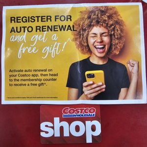 Free $10 Costco Gift Card By Turning on Auto Renewal for Membership & Showing Membership Counter @ Costco (Membership Required)