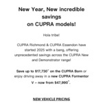 [VIC] Cupra Born: Drive Away from $47,090, Save $17,730, Cupra Formentor from $47,990 & More @ Cupra Richmond & Essendon