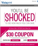 VistaPrint FREE $30 Coupon - Can Be Used Store Wide - Selected Options with Free Shipping