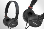 Sony MDRZX300 Sound Monitoring Headphones in Black $20 Delivered