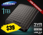 Catch of The Day - Samsung USB 3.0 1TB HDD - $39 (on July 2nd) + Delivery?