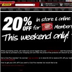 20% off Storewide for Club Plus Members This Weekend, 7- 8th September Only