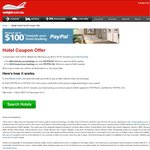 $100 off Hotel Booking on Webjet with PayPal (Min Spend $600, up to 16.7% off)
