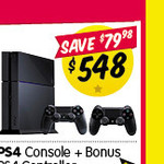 PS4 Console + Extra PS4 Controller $548 DSE 3pm-4pm 16/4