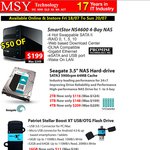 MSY SEAGATE NAS Weekend Sale 2TB $116, 3TB $148, 4TB $209