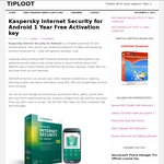 Kaspersky Mobile Security for Android 365 days Free Activation key