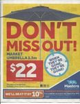 2.3m Outdoor Market Umbrella  $22 @ Masters