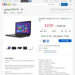 Toshiba Satellite C50 Laptop $239 @ eBay Group Buy Deals (shallothead)