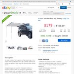 4WD Roof Top Awning 2.5m x 3m $179 Delivered @ Outbaxcamping [eBay Group Deal]
