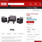 Kingston 4 Piece Lounge Setting - Barbecues Galore $399 (Save $400)