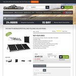 240w Tri Folding Camping Solar Panel Kit + Cable + Regulator + Bag $349 + Shipping @ Outbaxcamping
