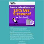 15% off Site Wide @ Cudo ($29 Minimum Spend)
