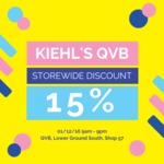15% Storewide Discount - @ Kiehl's (QVB, Sydney)