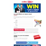 Win 1 of 2 $10,000 or 1 of 100 $50 Coles Gift Cards from Seven Network