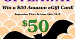 Win $50 Amazon.com eGift Card in Halloween Giveaway from Southern Mom Loves
