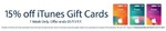 15% iTunes Gift Cards @ BIG W