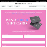 Win a $1,000 Online Voucher from Bendon Lingerie