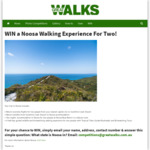 Win a Noosa Walking Experience for Two Inc Flights from Great Walks