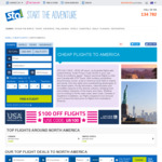 $100 off USA Flights with United Airlines @ STA Travel