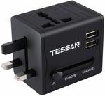 Universal Travel Adapter with 2 USB $13.29 (30% off) + Post (Free with Prime/ $49+) @ TESSAN DIRECT-AU Amazon AU